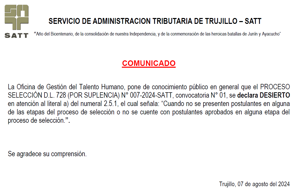 comunicado