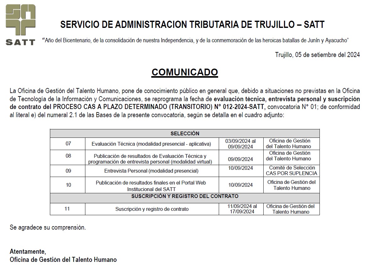 comunicado