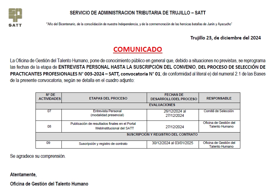 comunicado