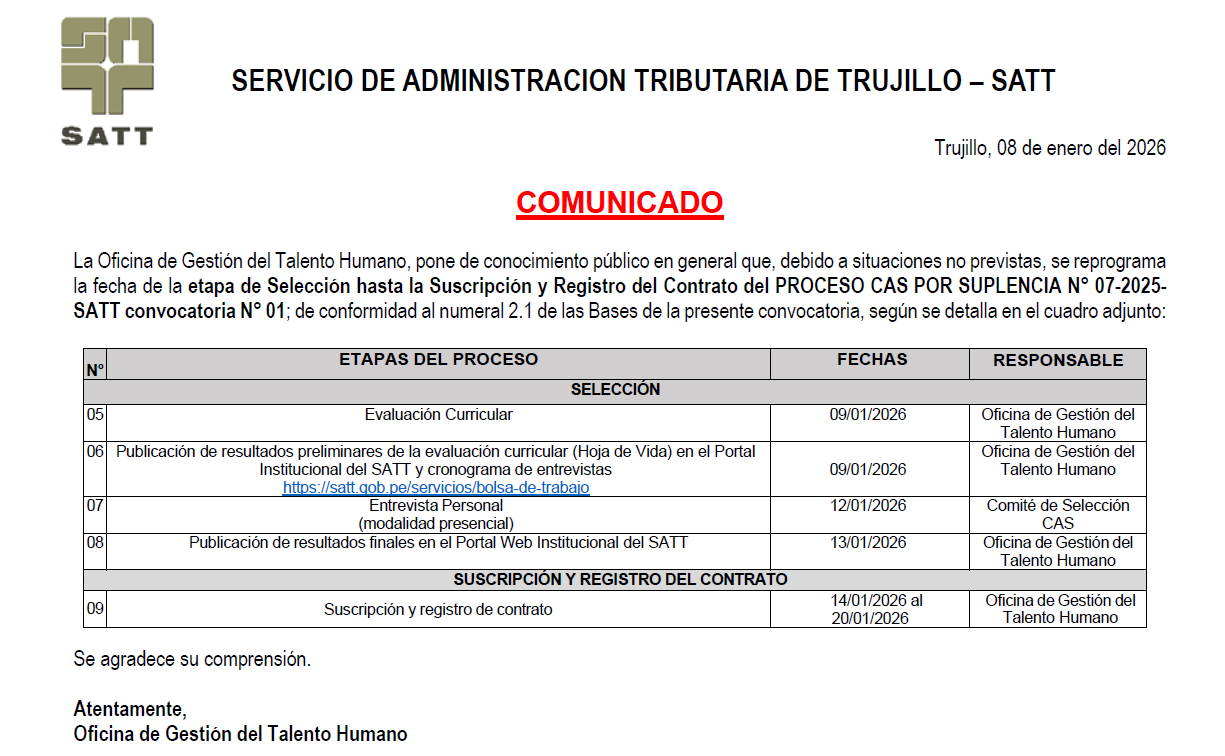 comunicado