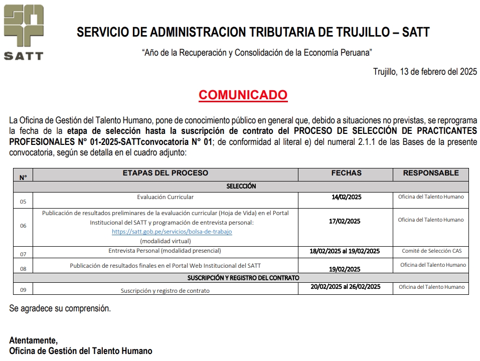 comunicado
