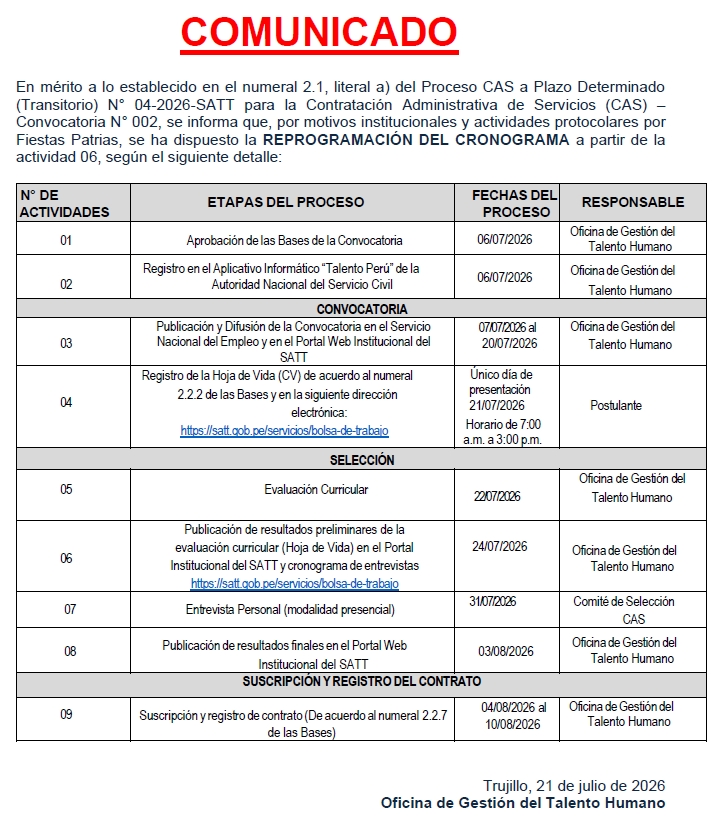 comunicado
